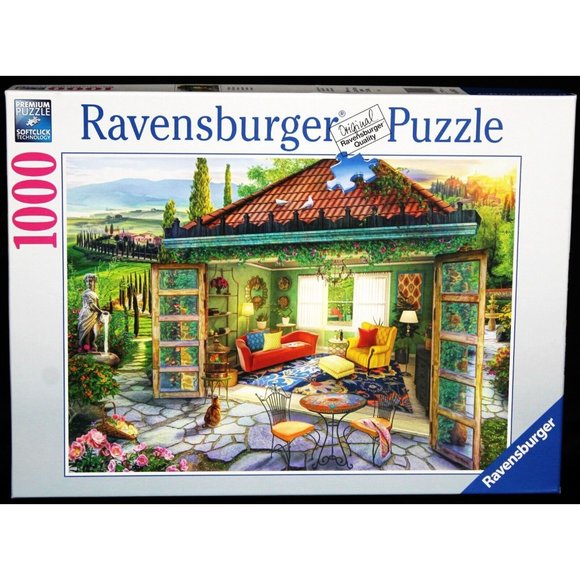 Ravensburger Puzzle Tuscan Oasis 1000 Piece No. 169474 Finished 27" x 20" - Picture 1 of 8